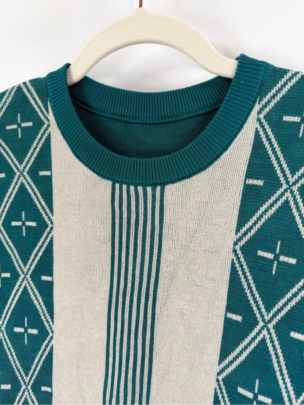 EUC Nitagut Striped & Geo Pattern Sweater